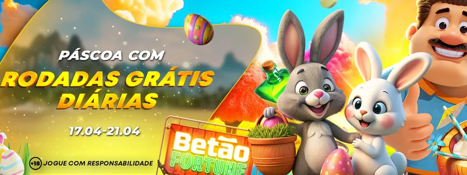 Banner da promoção Rodadas Grátis Diárias no win2023